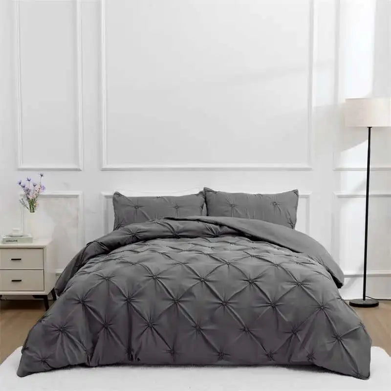 Queen Comfort 3Pieces, Gray Bed In A Bag Comforter Set For Bedroom, Beddding Sets Without Comforter, Duvet Cover&Pillowcases