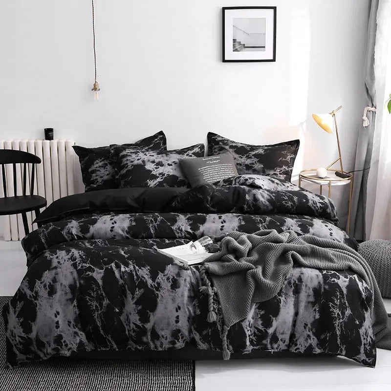 Luxury Black Comforter Set with Pillowcases