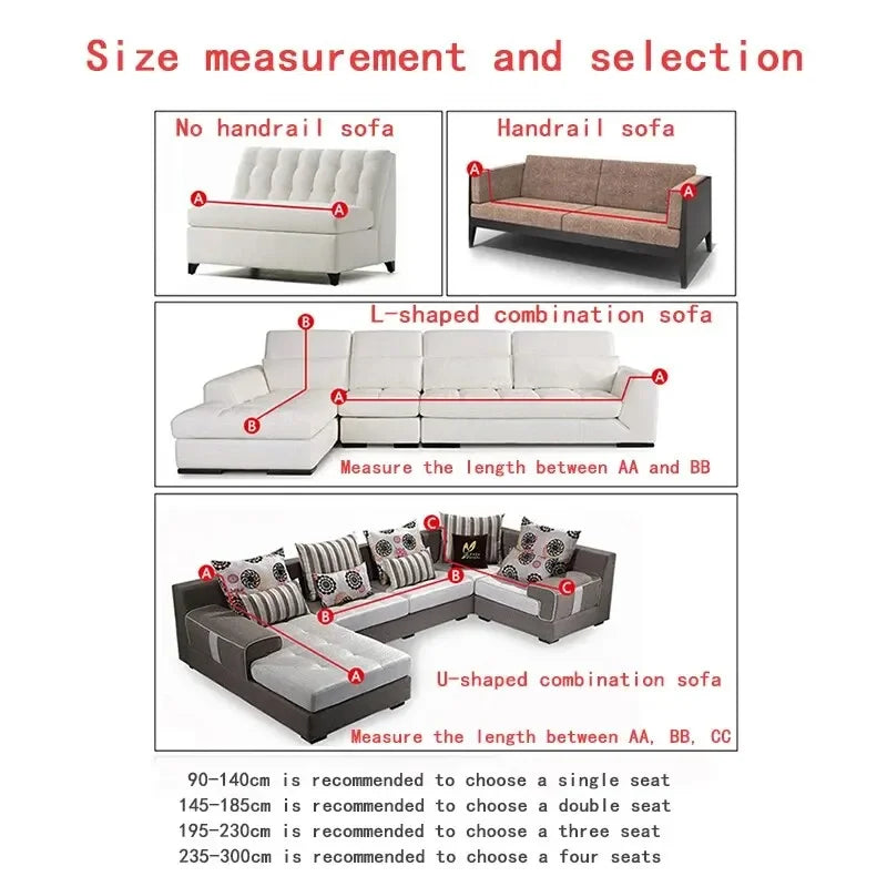 Multi-Person Elastic Sofa Cover Set with Pillowcases & Anti-Slip Design