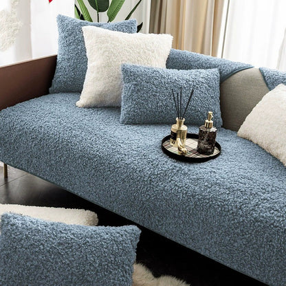 Winter Plush Sofa Cushion Thickened Non-slip