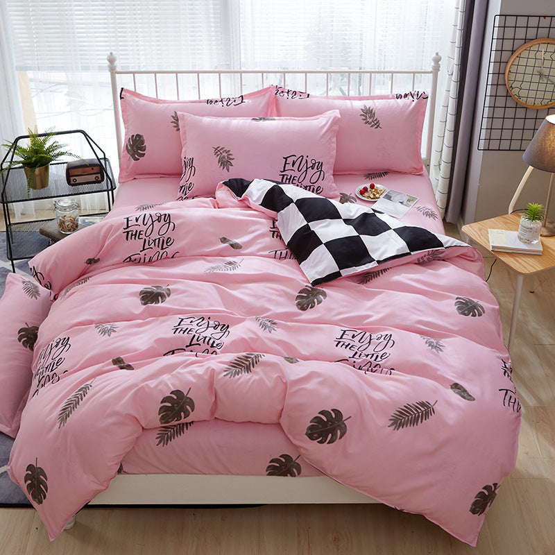 Four-piece Printed Aloe Cotton Bedding Set