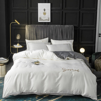 New Serenade Washed Silk Four-Piece Bedding Set Of Four-Piece Bed Linen