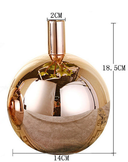 Electroplating Gradient Glass Small Vase, Dried Flowers, Light Luxury Ornaments