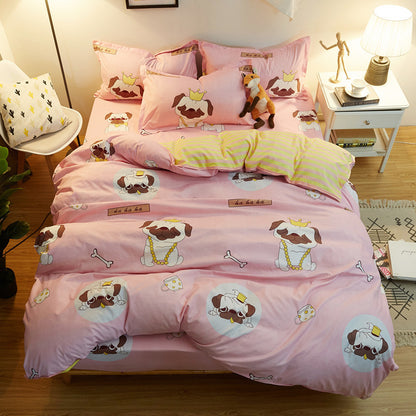 Four-piece Printed Aloe Cotton Bedding Set