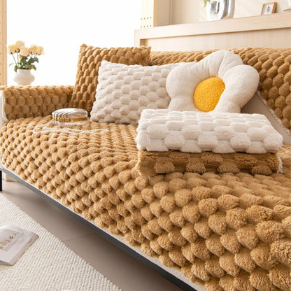 Winter Plush Sofa Cushion Thickened Non-slip