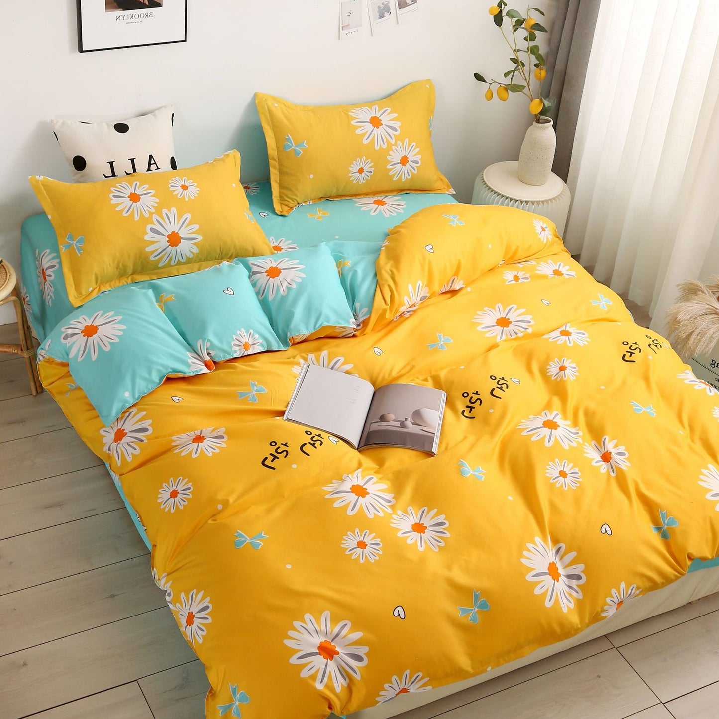 Four-piece Printed Aloe Cotton Bedding Set