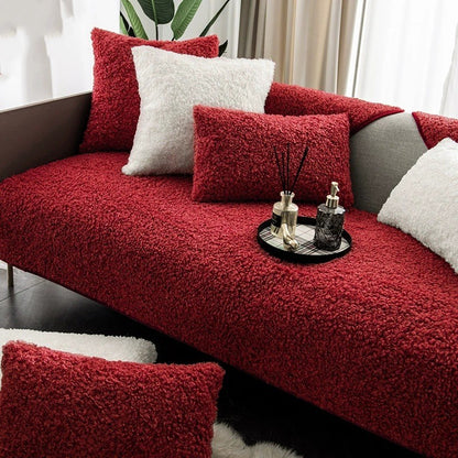 Winter Plush Sofa Cushion Thickened Non-slip