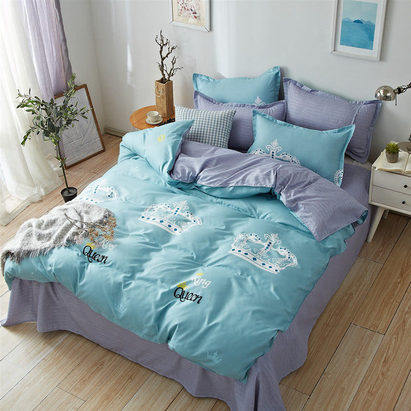 Four-piece Printed Aloe Cotton Bedding Set