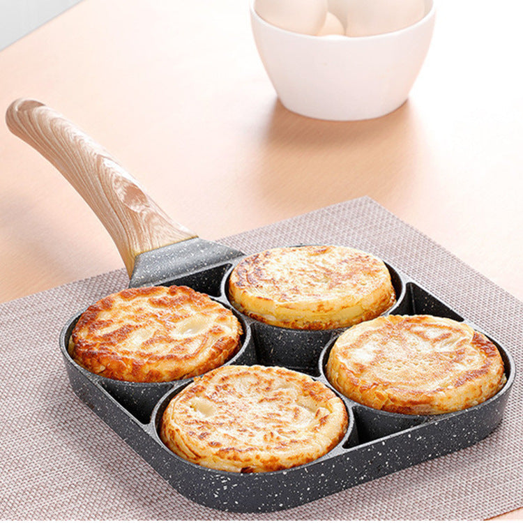 Maifan Stone Four-hole Fried Egg Pan Non-Stick Egg Dumpling Pan Breakfast Egg Burger Frying Pan Kitchen