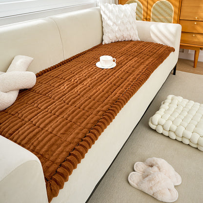 Plush Sofa Cushion Winter Fleece-lined Thickened