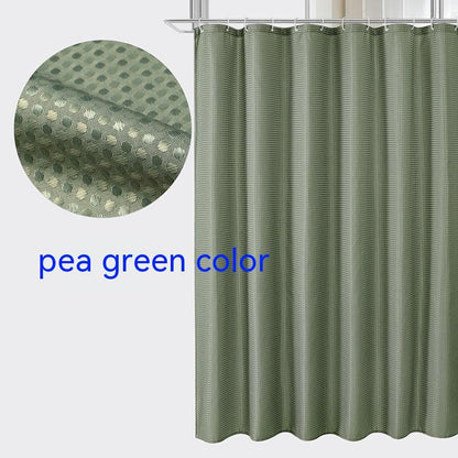 Plain Waffle Polyester Shower Curtain