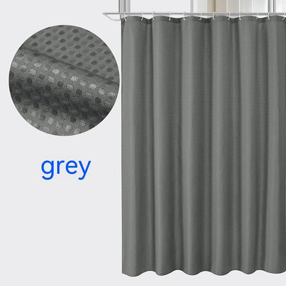 Plain Waffle Polyester Shower Curtain