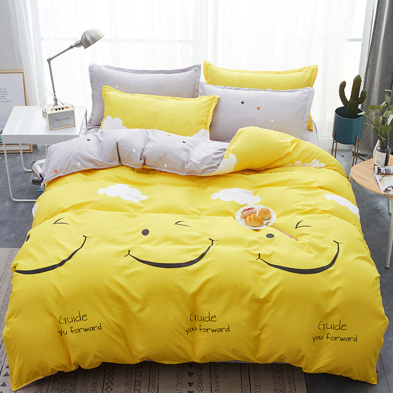 Four-piece Printed Aloe Cotton Bedding Set