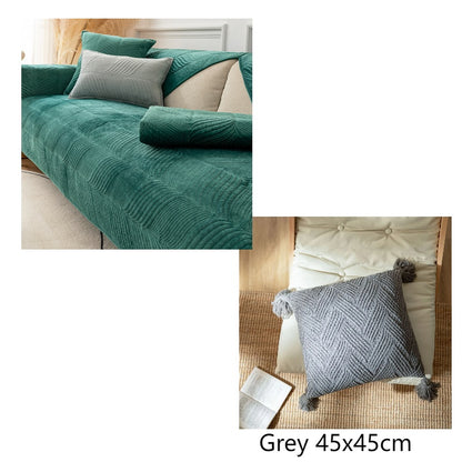 Simple Sofa Cushion Cover Plush Thickened Anti-skid