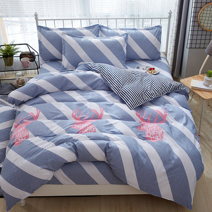 Four-piece Printed Aloe Cotton Bedding Set
