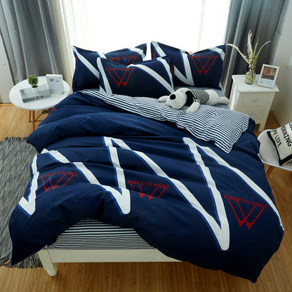 Four-piece Printed Aloe Cotton Bedding Set