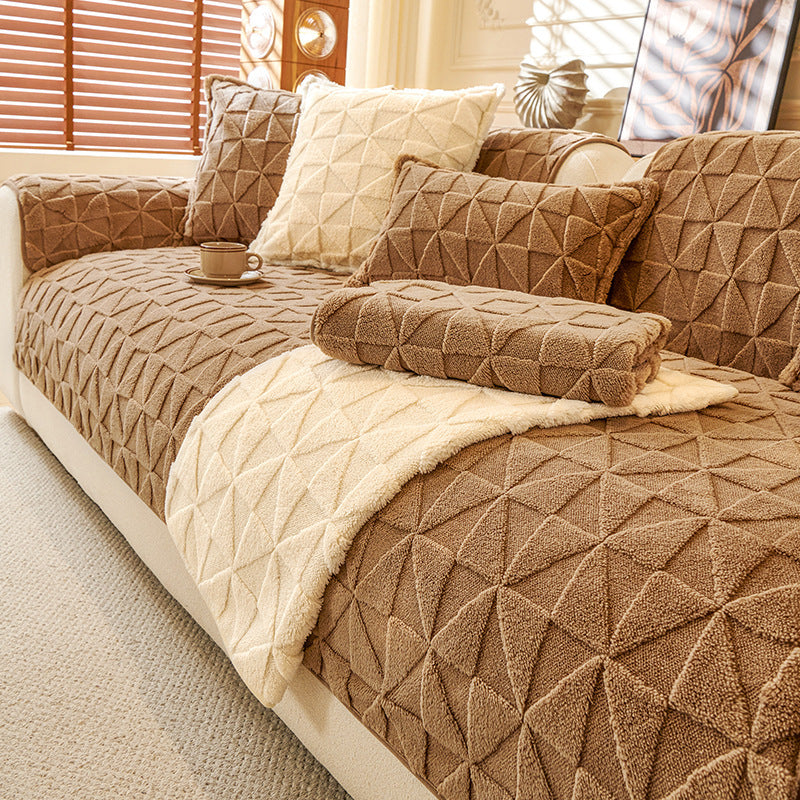 High-energy Thermal Soft Glutinous Plush Sofa Cushion