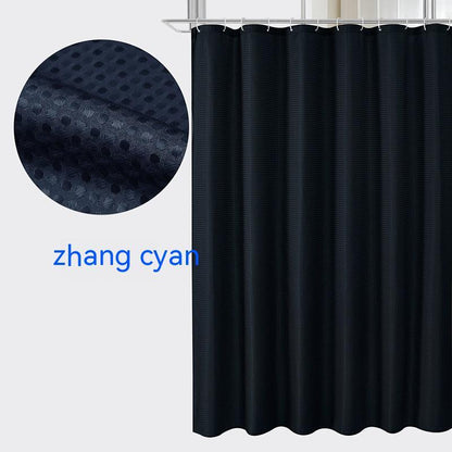 Plain Waffle Polyester Shower Curtain