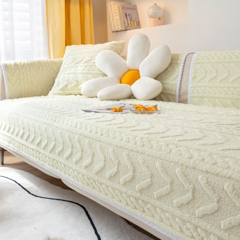 Simple Sofa Cushion Cover Plush Thickened Anti-skid