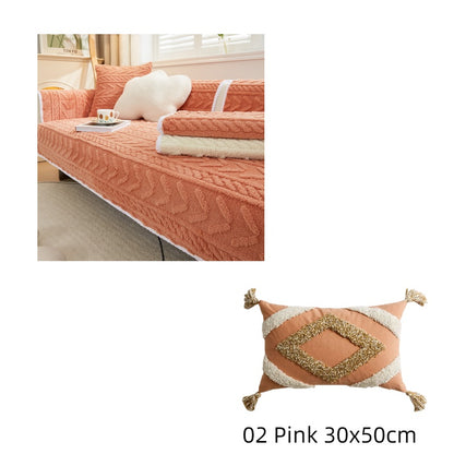 Simple Sofa Cushion Cover Plush Thickened Anti-skid