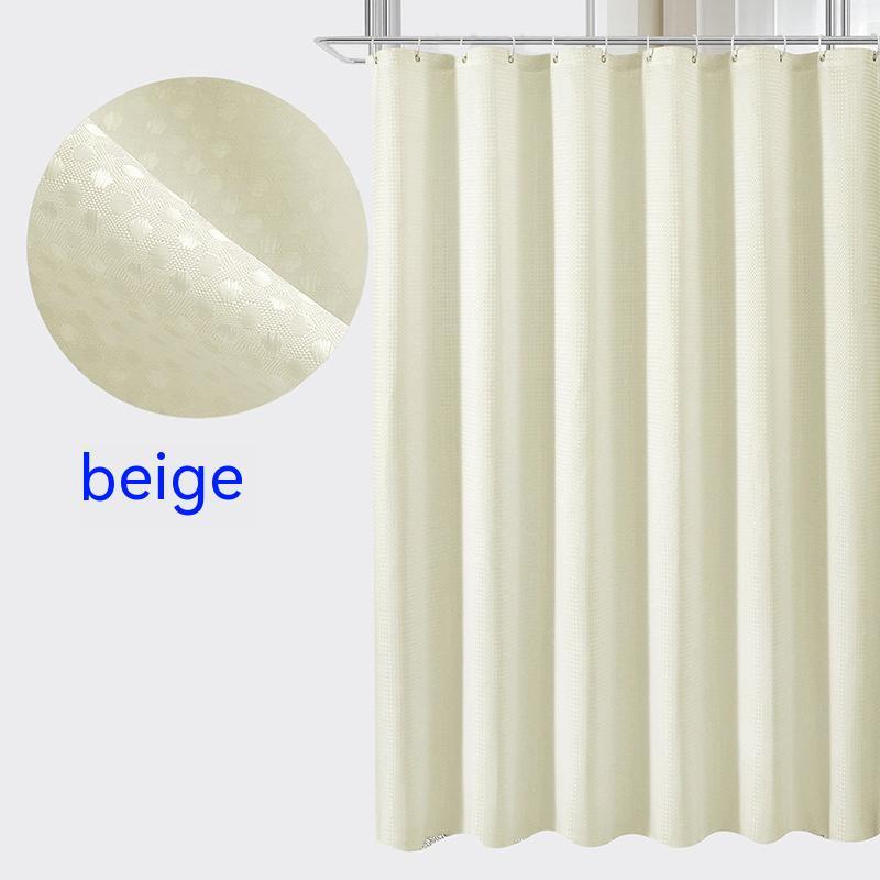 Plain Waffle Polyester Shower Curtain