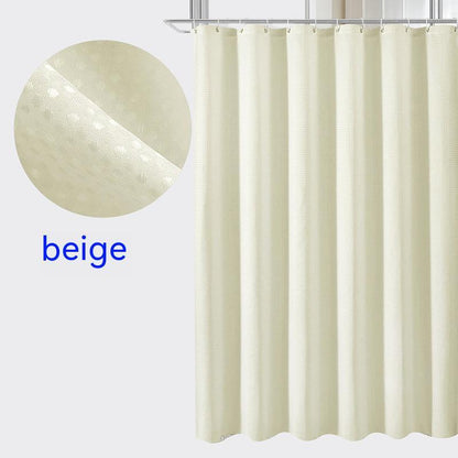 Plain Waffle Polyester Shower Curtain