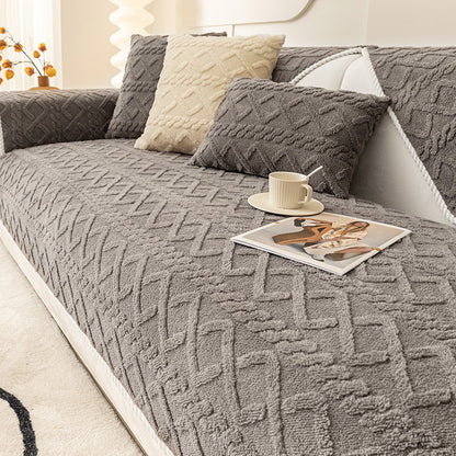 Simple Sofa Cushion Cover Plush Thickened Anti-skid