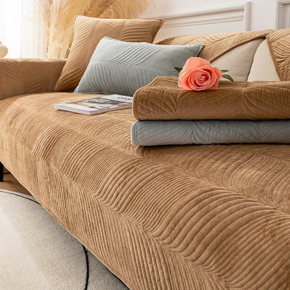Simple Sofa Cushion Cover Plush Thickened Anti-skid