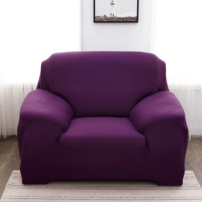Solid Color Milk Silk Elastic Sofa Cover - All-Season Dustproof