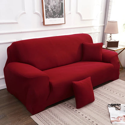 Solid Color Milk Silk Elastic Sofa Cover - All-Season Dustproof