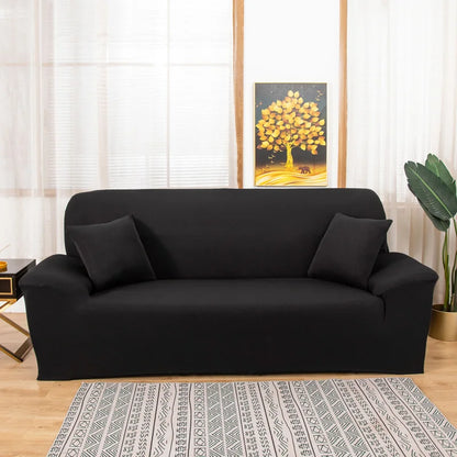 Solid Color Milk Silk Elastic Sofa Cover - All-Season Dustproof