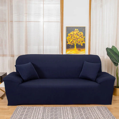 Solid Color Milk Silk Elastic Sofa Cover - All-Season Dustproof