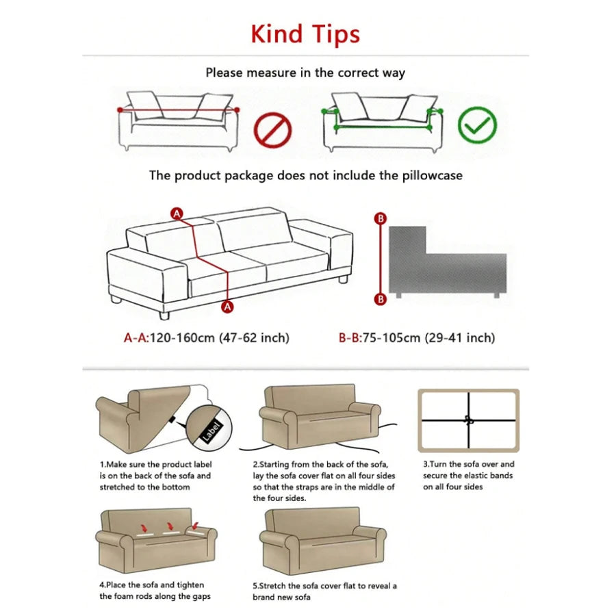 Solid Color Milk Silk Elastic Sofa Cover - All-Season Dustproof