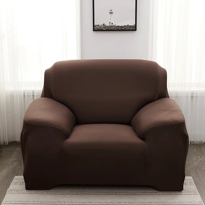 Solid Color Milk Silk Elastic Sofa Cover - All-Season Dustproof