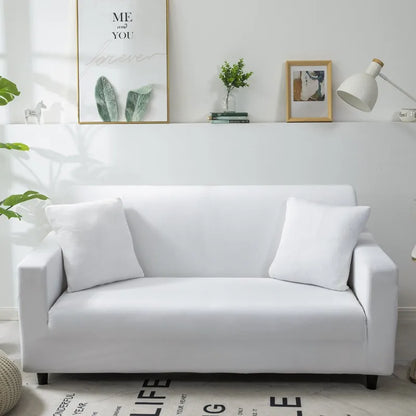Solid Color Milk Silk Elastic Sofa Cover - All-Season Dustproof