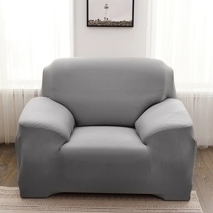Solid Color Milk Silk Elastic Sofa Cover - All-Season Dustproof