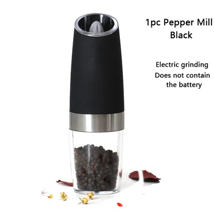 Electric Automatic Mill Pepper and Salt Grinder LED Light Peper Spice Grain Mills Porcelain Grinding Core Mill for Kitchen Tools