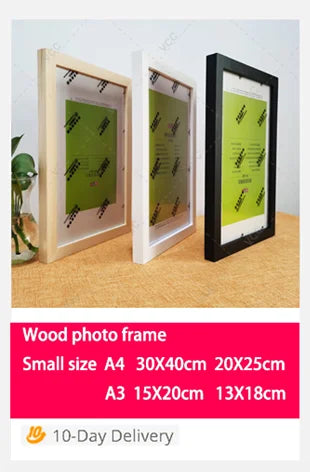 Wooden Photo Frame for Wall & Stand