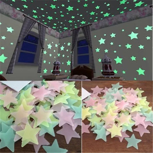 Glow-in-the-Dark PVC Star Wall Stickers