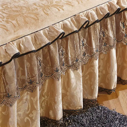 3-Piece Luxury Lace Bedspread with Thicken Bed Skirt