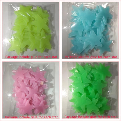 Glow-in-the-Dark PVC Star Wall Stickers