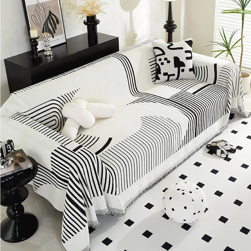 New Chenille Jacquard Sofa Towel One-piece Type Cloth Towel All-inclusive Sofa Cover Dust Anti Cat Scratch Non-slip Sofa Blanket