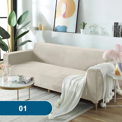 Soft & Thick Velvet Sofa Cover with Armrest for L-Shaped Sofas