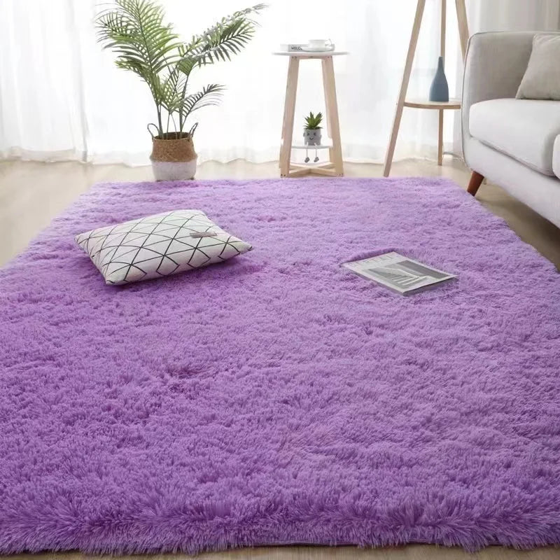 Nordic Minimalist Silk Wool Non-Slip Rug