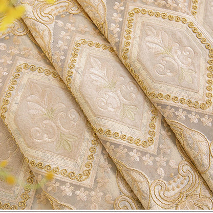 European Chenille Embroidery Luxury Curtains