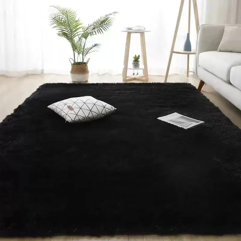 Nordic Minimalist Silk Wool Non-Slip Rug