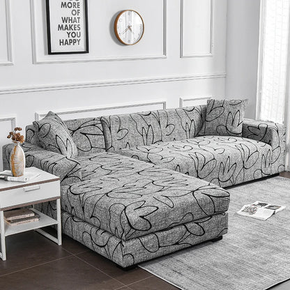 Flower Printed Elastic Sofa Cover for Living Room & Bedroom