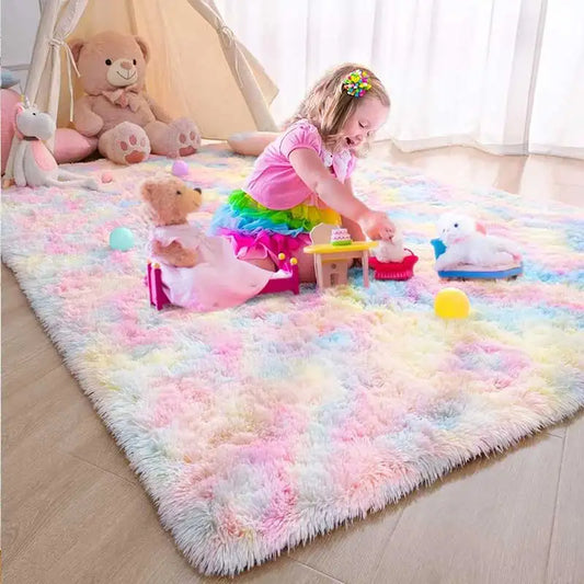 Rainbow Kids Carpet Soft Bedroom Rugs
