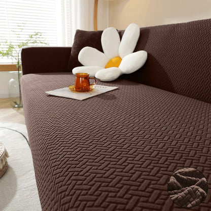 Jacquard Sofa Cover For Living Room Elastic Thick Jacquard Sofa Cover For Sofa L-shaped Corner Sofa Covers 1/2/3/4/5 Seater