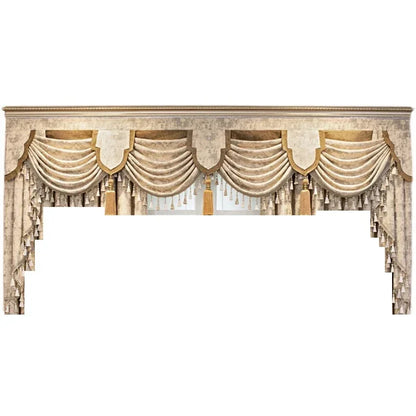 European Chenille Embroidery Luxury Curtains